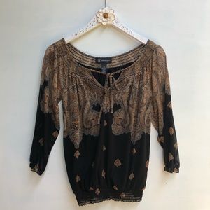 INC International Concepts Paisley Pattern Top